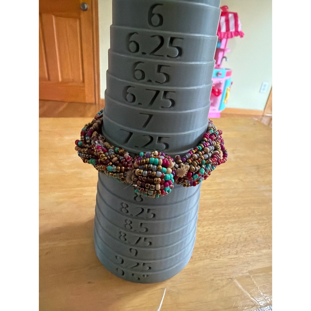 Handmade Multi Strand Braided Seed Bead Bracelet Colorful Boho Chunky - Picture 4 of 5